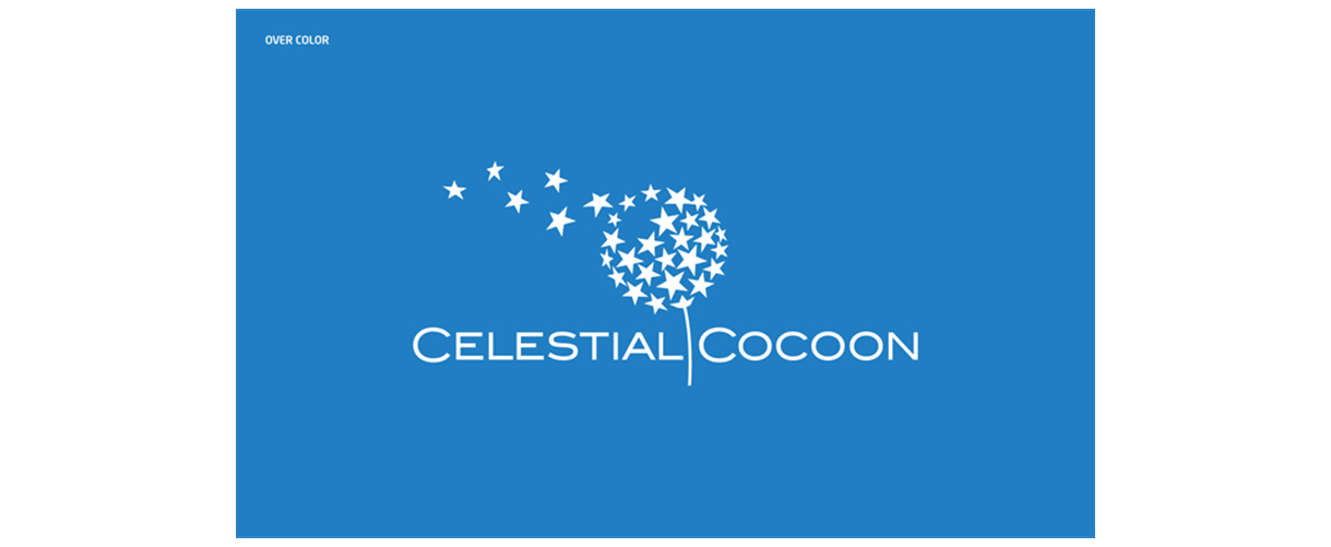 Logotipo celestialcocoon: imagem sobre cor