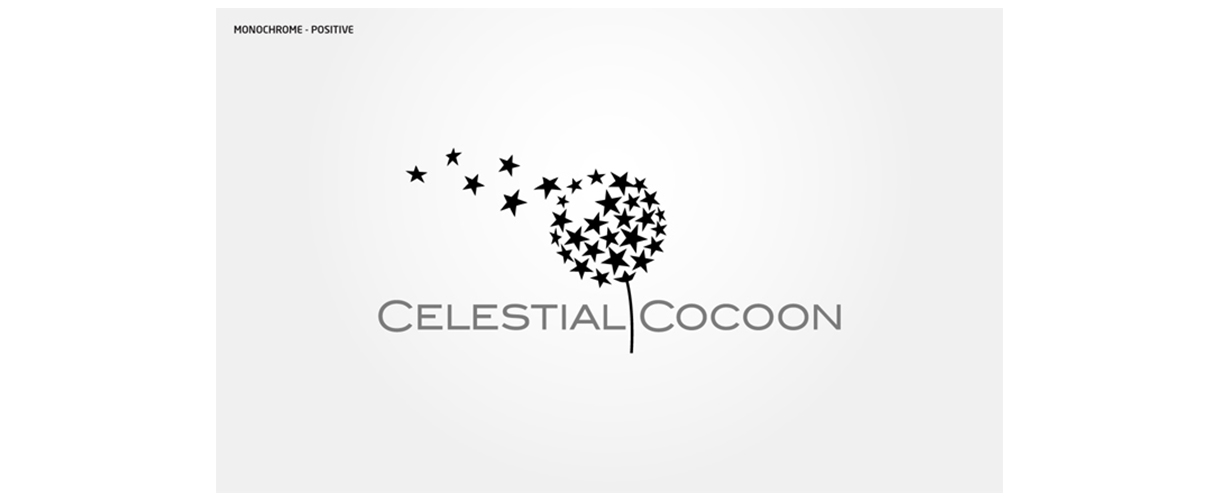 Logotipo celestialcocoon: imagem monocromática
